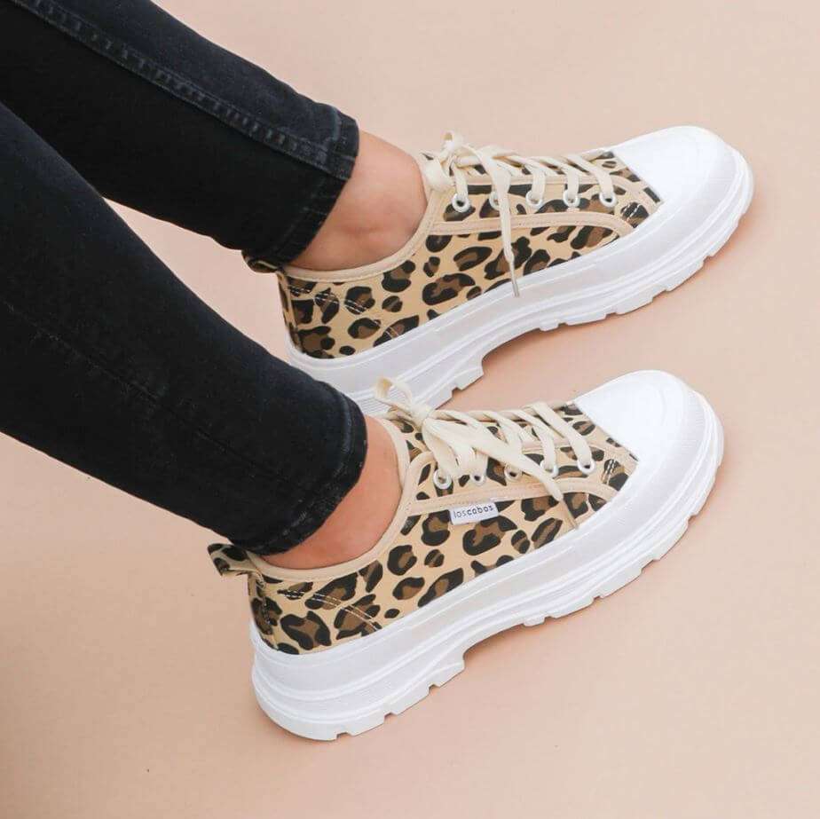 leopard platform sneaker